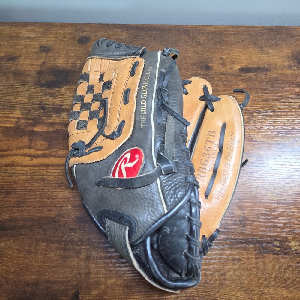 Rawlings Baseball Glove Adult 12.5" Brown Good RBG36TB Basket Web LHT